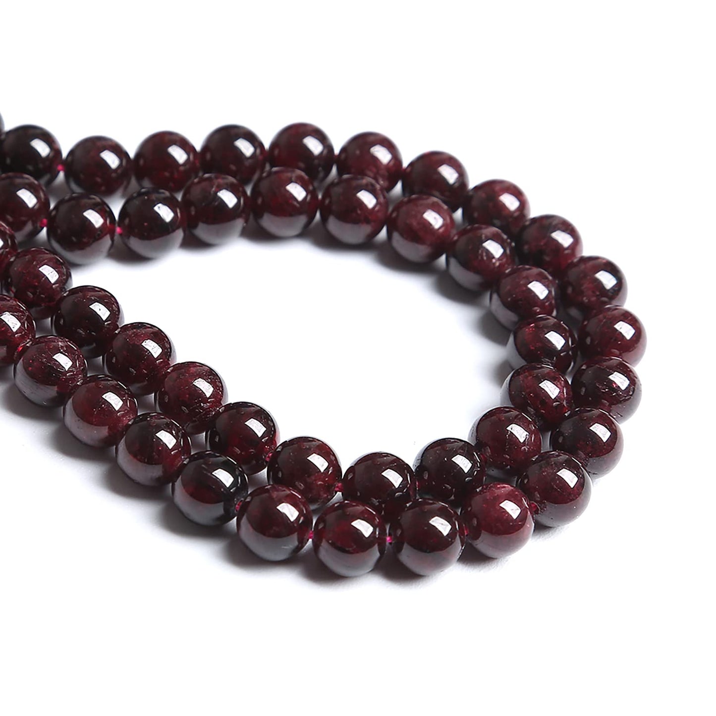 10MM 36PCS Natural Garnet Gemstone Loose Beads for Jewelry Making DIY Bracelet Crystal 1 Strand