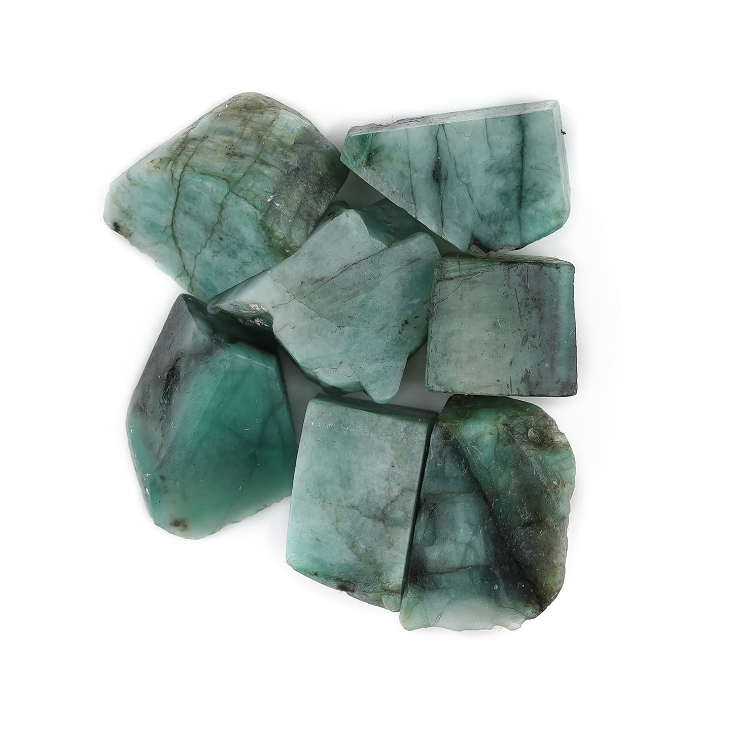 CRYSTALIS 50 carats Natural Emerald, Loose Gemstone Wholesale Bulk Rough Jewelry Making Supply, Chakra & Healing Raw Stones, Wire Wrapping, DIY, Gem Collection, Size : 10-15mm