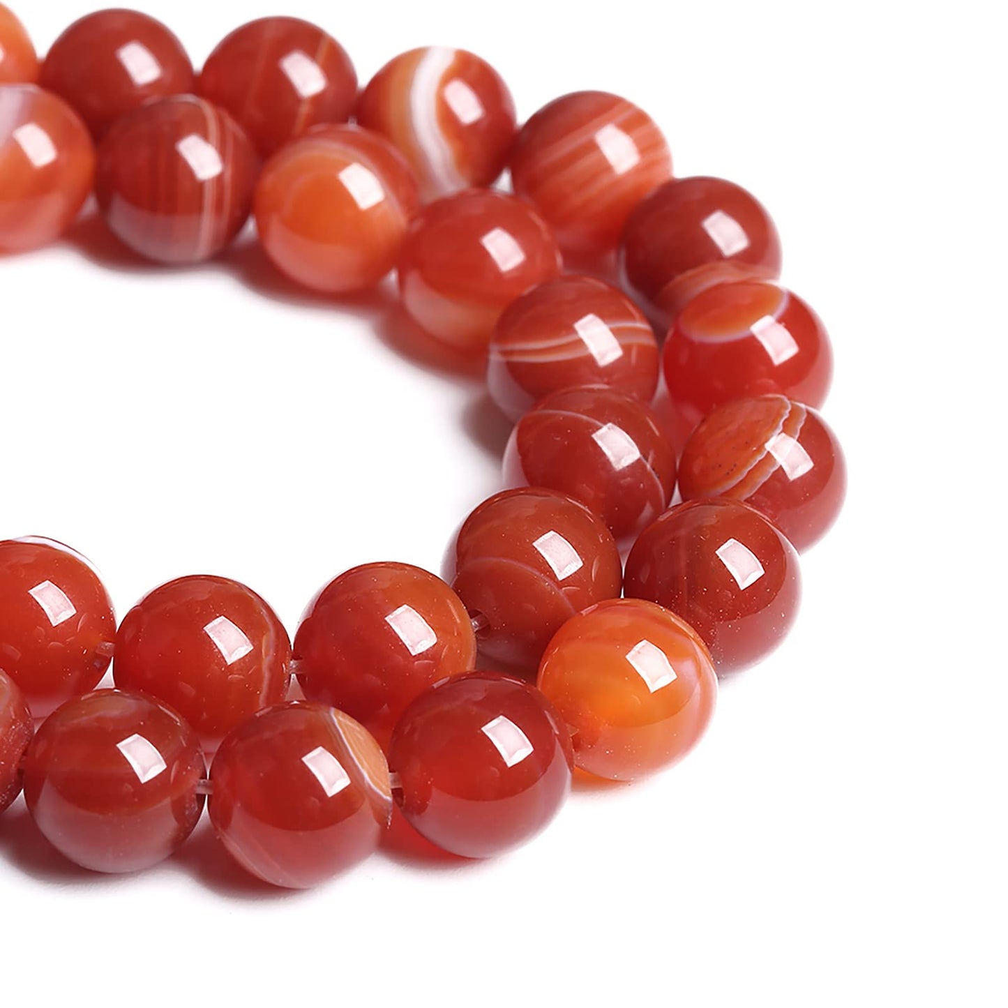 6MM 60PCS Natural Stone Red Agate Onyx Loose Beads for Jewelry Making DIY Bracelet Necklace