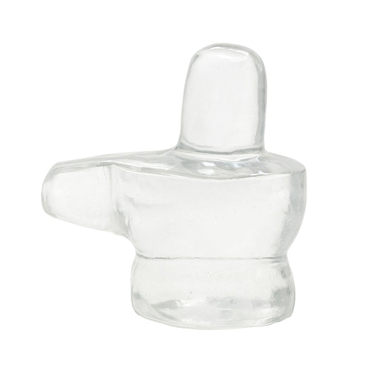 Amazing Gemstone Shiva Lingam Stone Clear Quartz Crystal - Shivling for Pooja, Home Office Room Decor Made of Healing Crystals and Healing Stones - Adiyogi Shiva Lingams