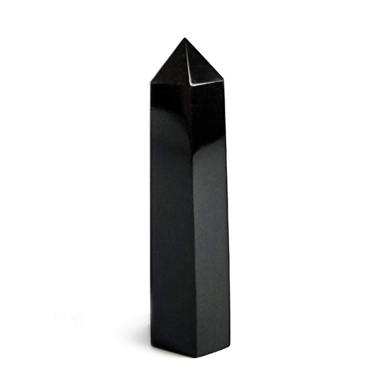 Black Obsidian Healing Crystal Wands Point Faceted Prism Bars for Reiki Chakra Meditation Therapy Deco