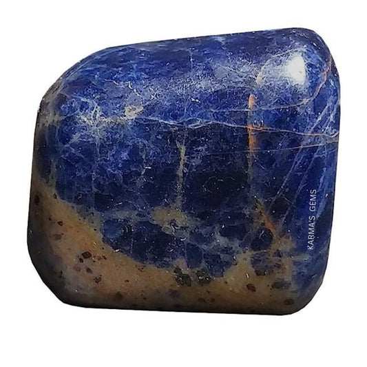 Karma Gems Sodalite Tumbled Stones Natural Crystal Kit for Reiki Healing Crystal Polished, Tumble Stones, Chakra Balancing, Reiki Gift, Home Decor (15-25 MM)