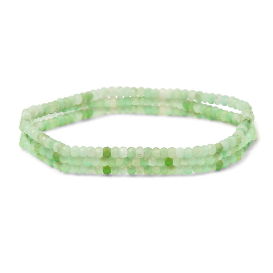 Mini Dainty Tiny Petite Seed Caviar Bead Stacking Round Faceted Genuine Natural Gemstone Aqua Blue Australian Jade Ball Stackable Strand Stretch Bracelet For Women Teen Adjustable