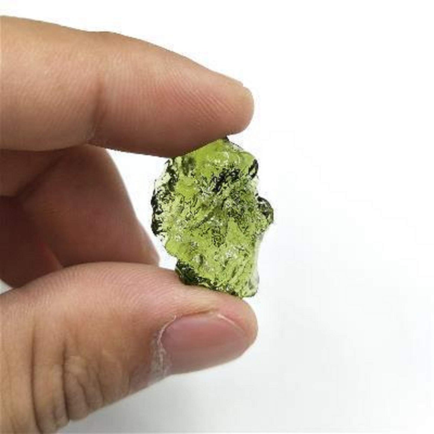 Green Irregular Shape Moldavite Czech Meteorite Multifunctional Artificial Raw Rough Crystal Energy Stone for Art Jewelry Making