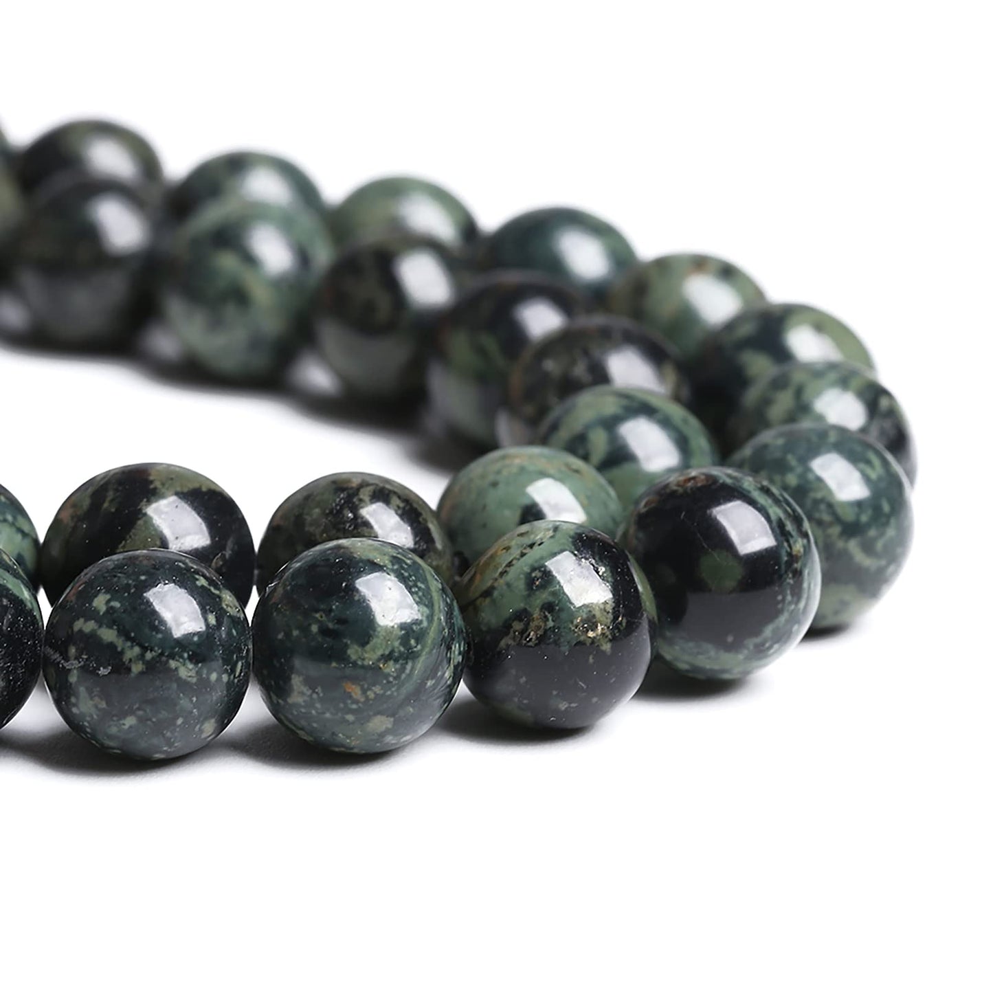 10MM 38PCS Natural Stone Kambaba Jasper Loose Beads for Jewelry Making DIY Bracelet Necklace