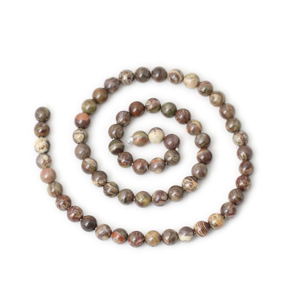CHEAVIAN 60PCS 6mm Natural Patterned Agate Round Loose Beads for Jewelry Making 1 Strand 15 inches