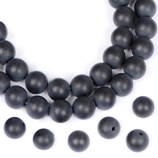 AD Beads Natural Gemstone Round Loose Beads 15" for Bracelet Necklace Earrings Jwelery Making Crafts DIY (4mm, Matte Black Onyx)