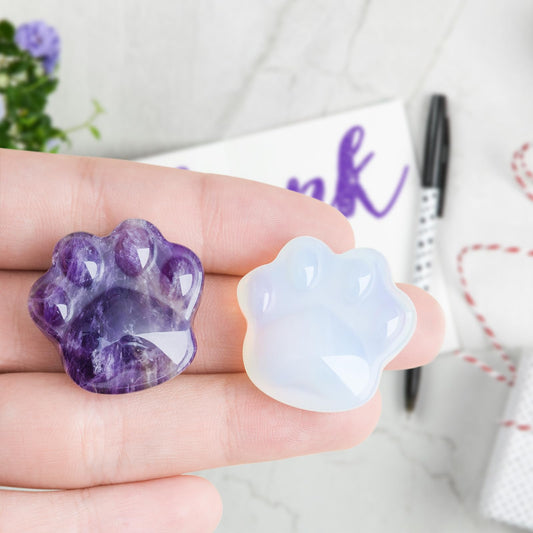 Black Obsidian Cat Crystals Healing Stones, Natural Worry Stone for Anxiety Stress Relief, Crystal Gifts for Cat Lover Women Men, Small Gift for Meditation Energy Balance Crystal Decor