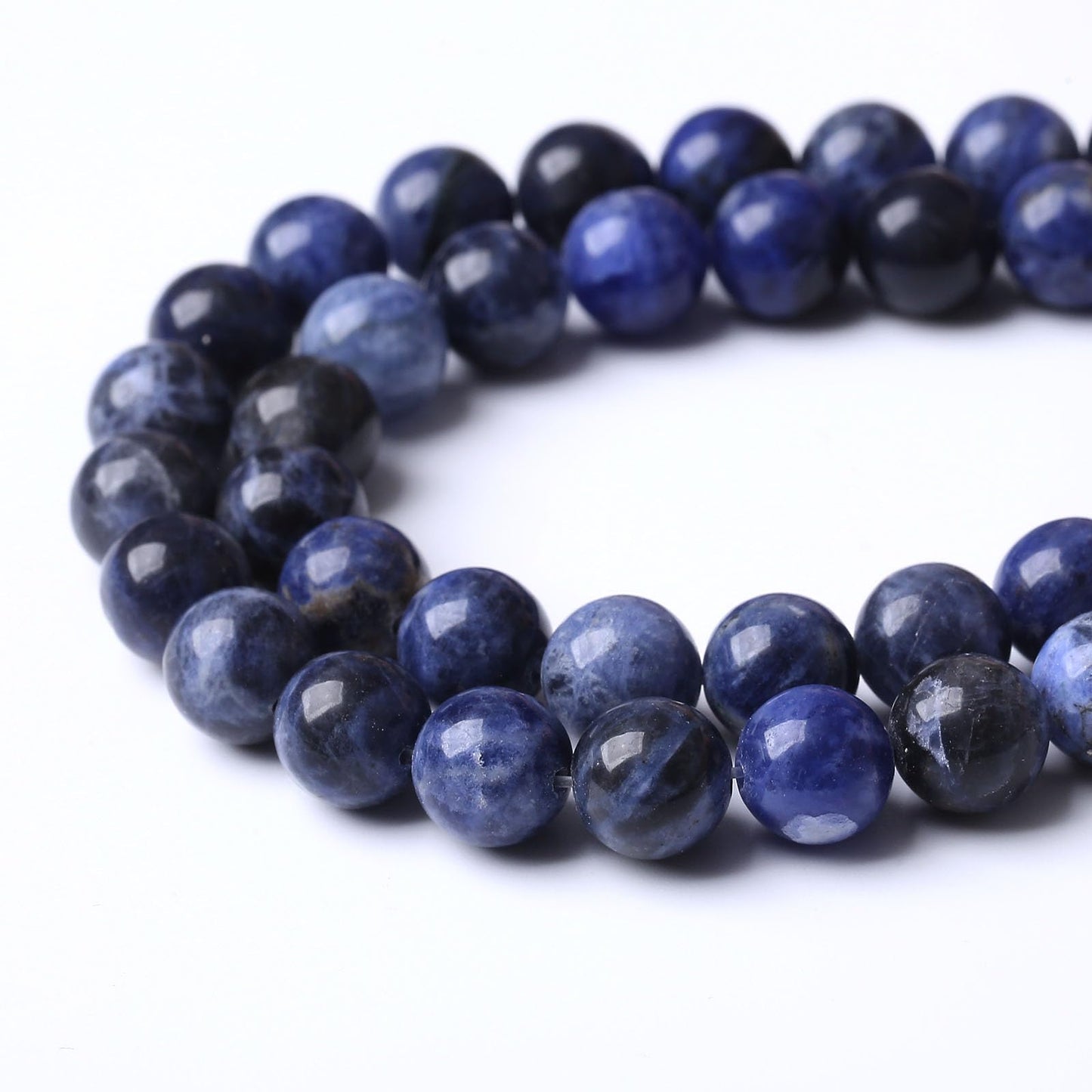 90PCS 4MM Natural Bule Sodalite Stone Beads Energy Healing Beads for DIY Jewelry Bracelet Necklace Making for Jewelry Making15Inch