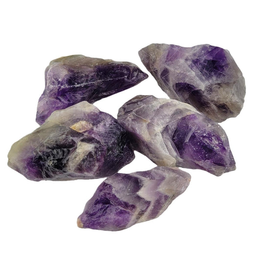 3-Pcs Amethyst Natural Raw Crystals 1''-2'' Rough Stones Rocks for Tumbling Polishing Cabbing Gemstones Crystals and Healing Stones for Wicca Reiki,Fountian Rocks for Decorations (Amethyst)