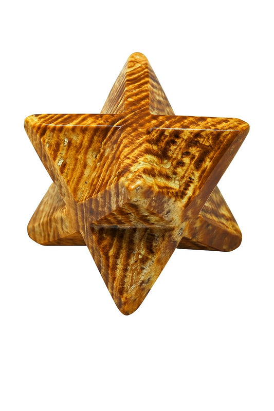 Amazing Gemstone Aragonite Merkaba Crystal - 0.75 Inches Metaphysical Merkaba Star for Meditation - Energetic Tetrahedron Crystal and Healing Stones for Spiritual Growth and Healing (15-20mm)