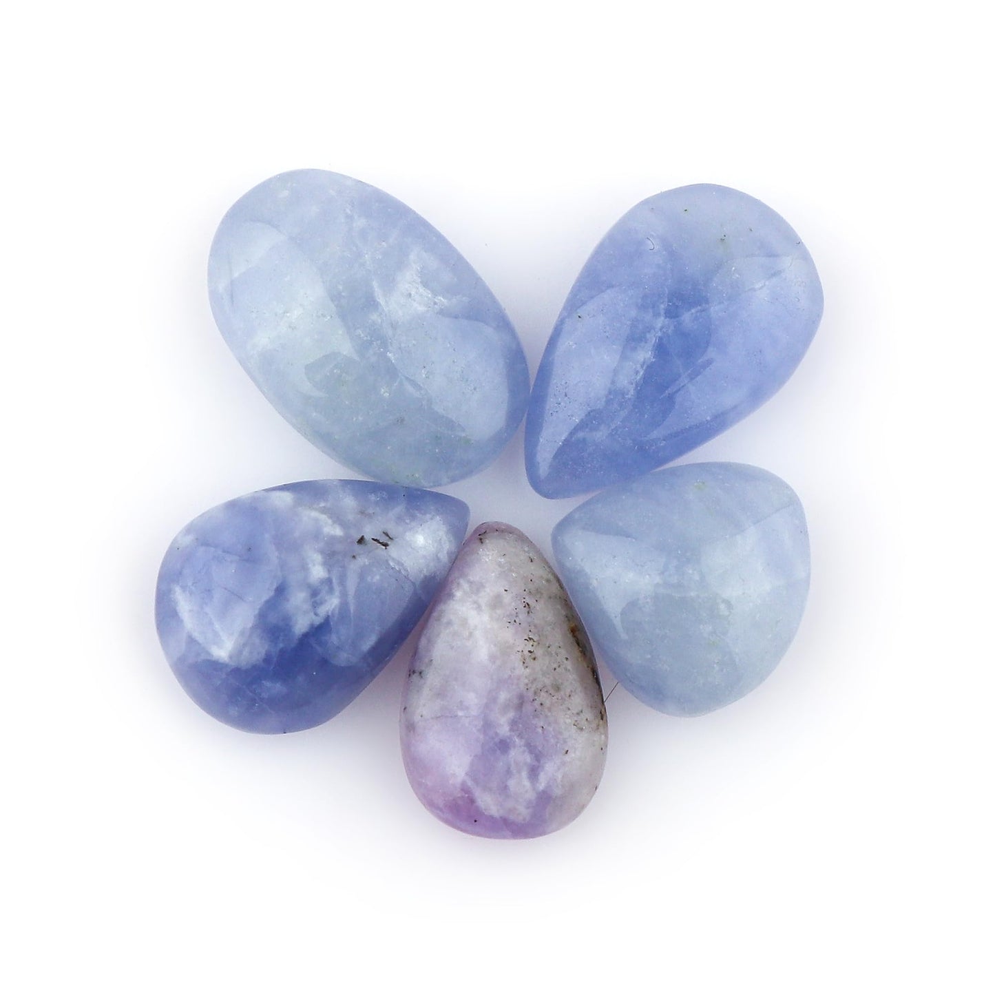 CRYSTALIS 5pcs Natural Purple Hackmanite, UV Reactive, Loose Gemstone, Wholesale Bulk Cabochons, Jewelry Making Supply, Chakra Healing Polished Stones, Wire Wrapping, DIY, Gem Collection, 10-15mm