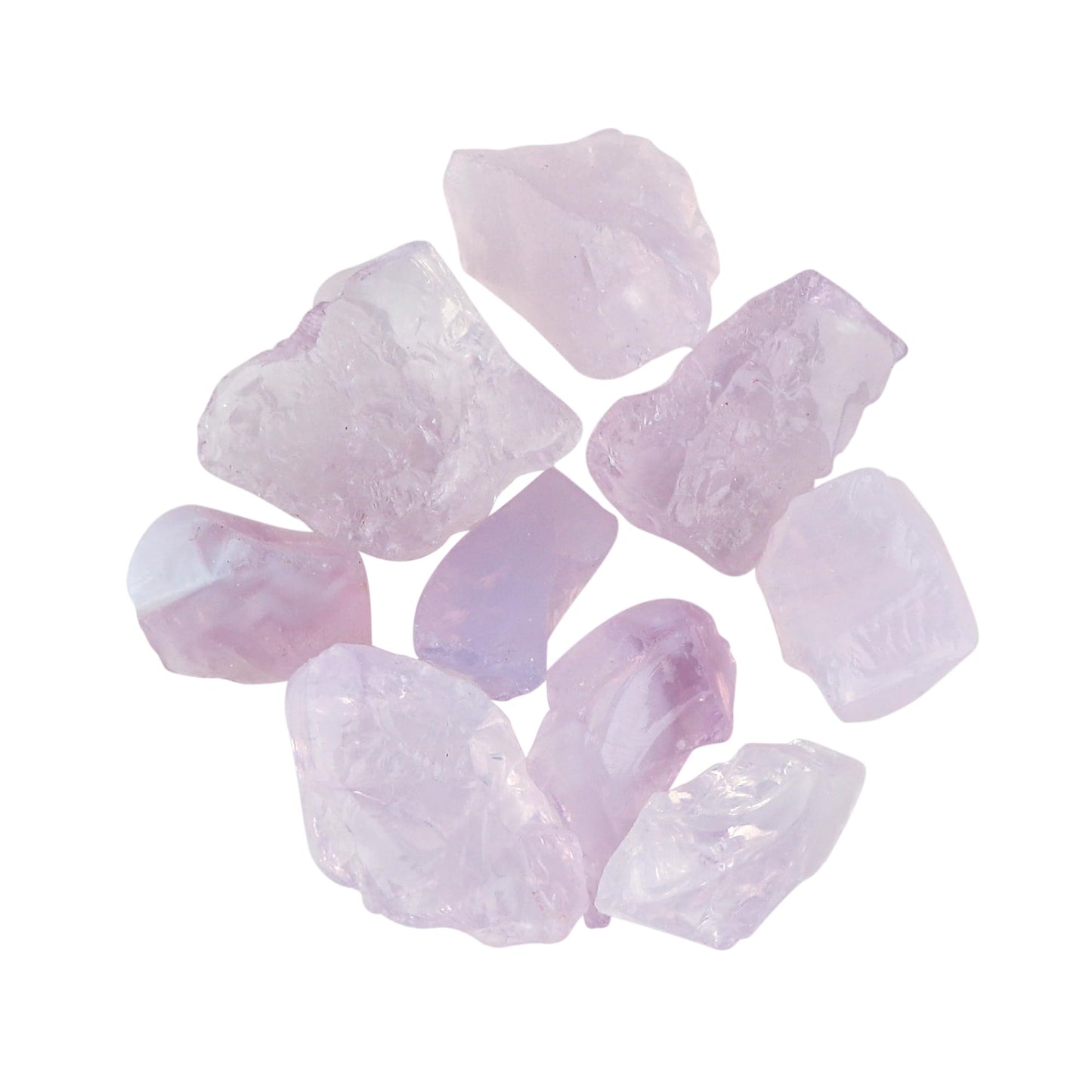 CRYSTALINES 100cts Wholesale Natural Raw Lavender Quartz Gemstone, Untreated Rough Stone, Bulk Loose Supplies-Jewelry Making, Chakra Healing Crystals, Wire Wrapping, Gem Collection, 9-10pcs