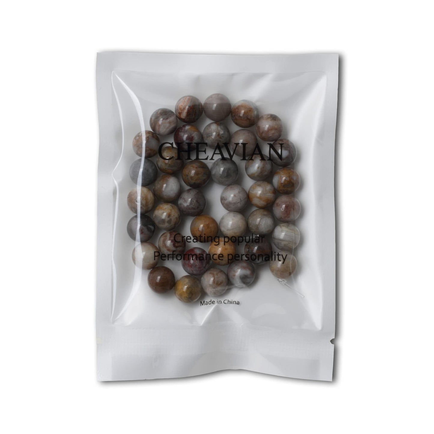 CHEAVIAN 35PCS 10mm Natural Gobi Agate Stone Gemstone Round Loose Beads for Jewelry Making Suppliese 1 Strand 15"