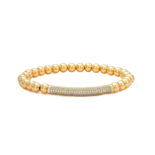 GOOJIDS Surfer Heishi Clay Bead Bracelets for Women Bohemian Stackable Gold Plated Beaded Stretch Bracelets Elastic Layering Friendship Bracelets Set Boho Jewelry