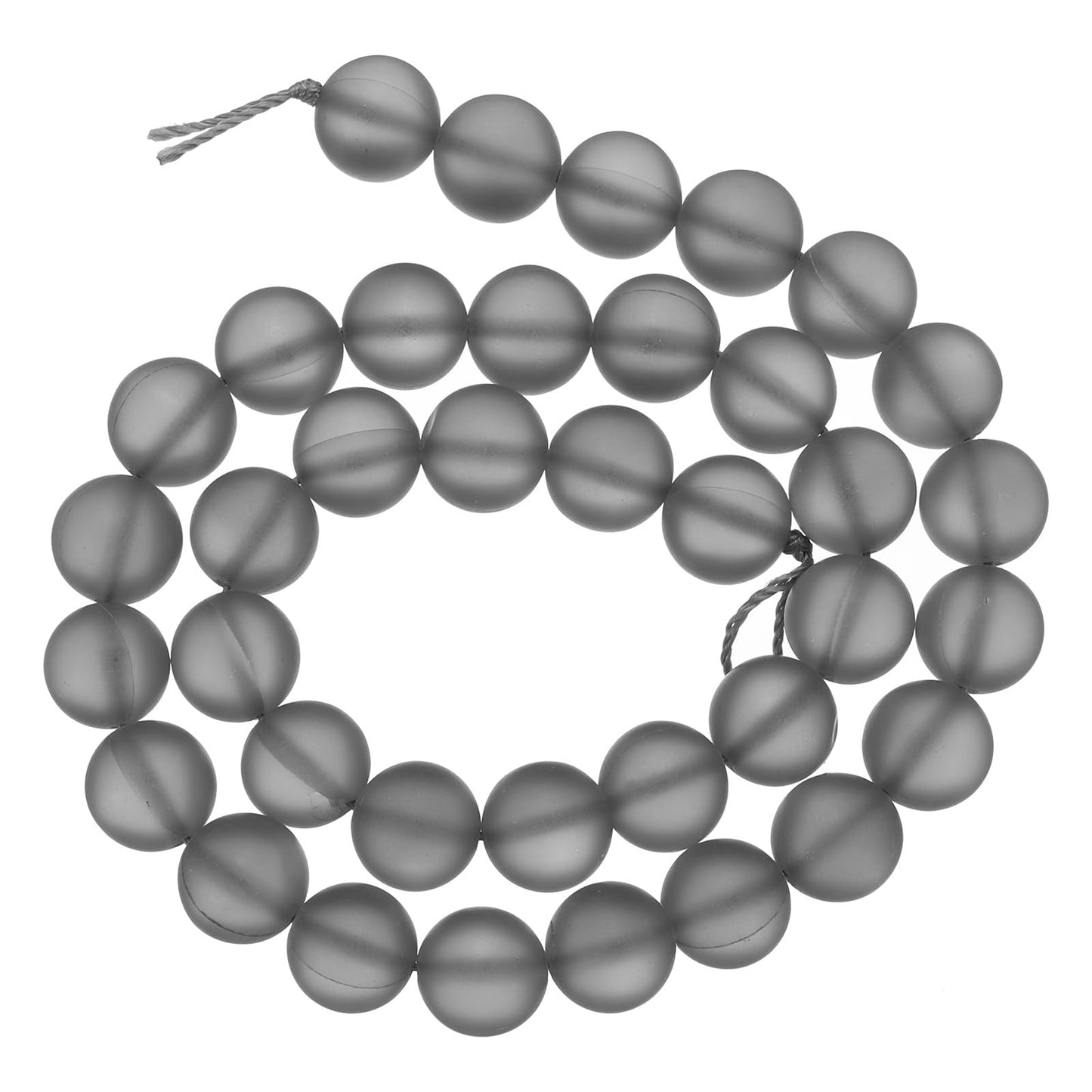 uxcell Matte Crystal Glass Beads 10mm Synthetic Frosted Shining Semi-Precious Round Loose Beads Synthetic Moonstone for Jewelry Making DIY Bracelet, Gray Silver