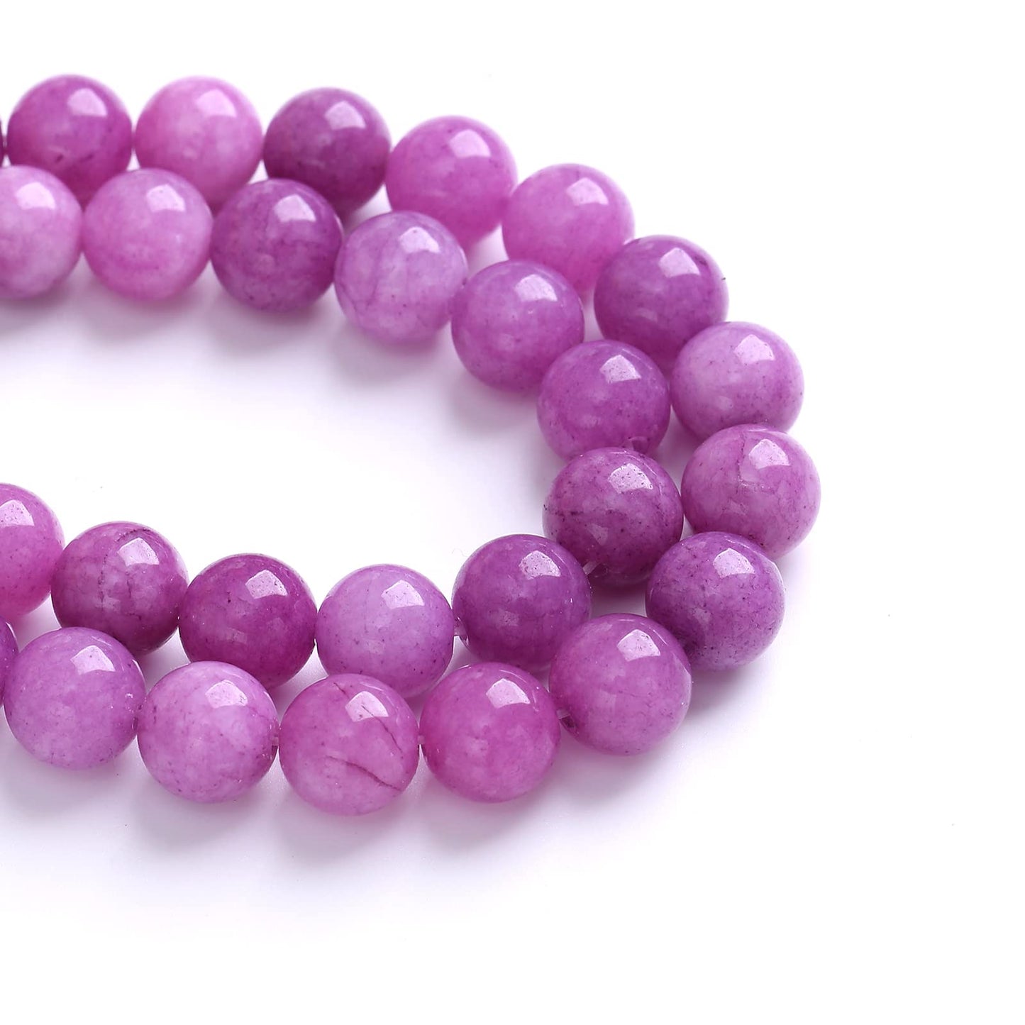 6MM 60PCS Purple Lepidolite Mica Stone Loose Beads for Jewelry Making DIY Bracelet Necklace