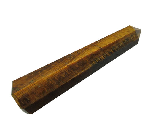 WholesaleGemShop 3 Inch Tiger Eye Gemstones Obelisk Tower Jumbo Facet Aura Rock Crystal Natural Polished Earth Wand Spirit