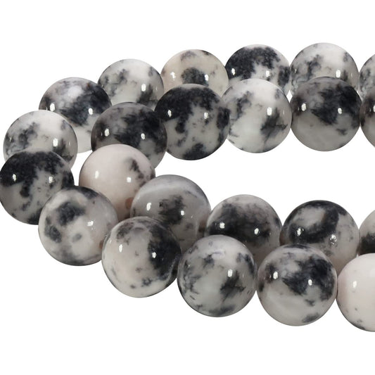 ZHFMLY 10mm Natural Persian Jade Beads,Black Colorful Dyed Healing Crystal Round Loose Stone Beads for Jewelry Making, DIY Bracelets Necklaces, Chakra Energy Craft Supplies