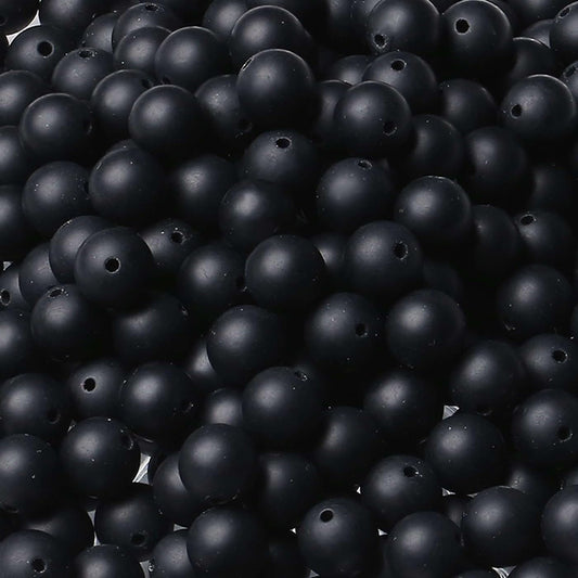 LAIDANLA Matte Black Onyx Agate 8mm Natural Stone Beads Round Loose Gemstone Stone Beads for DIY Bracelet Necklace Earrings Jewelry Making Polishing Beading 96PCS 2 Strand 32"