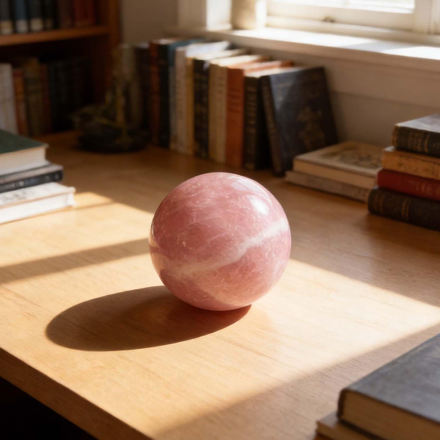 AierCrystal Natural Stone Crystal Sphere Feng Shui Home Decoration Ball Positive Energy Scrying Orb for Meditation Tool for Spiritual Space Purification Globe Diameter 4-5cm Pink Crystal Sphere