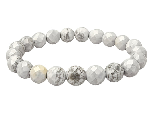 Amazing Gemstone Howlite Bracelet for Women - Chakra Mens Bracelet Protection Crystals and Healing Stones - Blessing Bracelet Spiritual Meditation Gift Christmas Stocking Stuffers