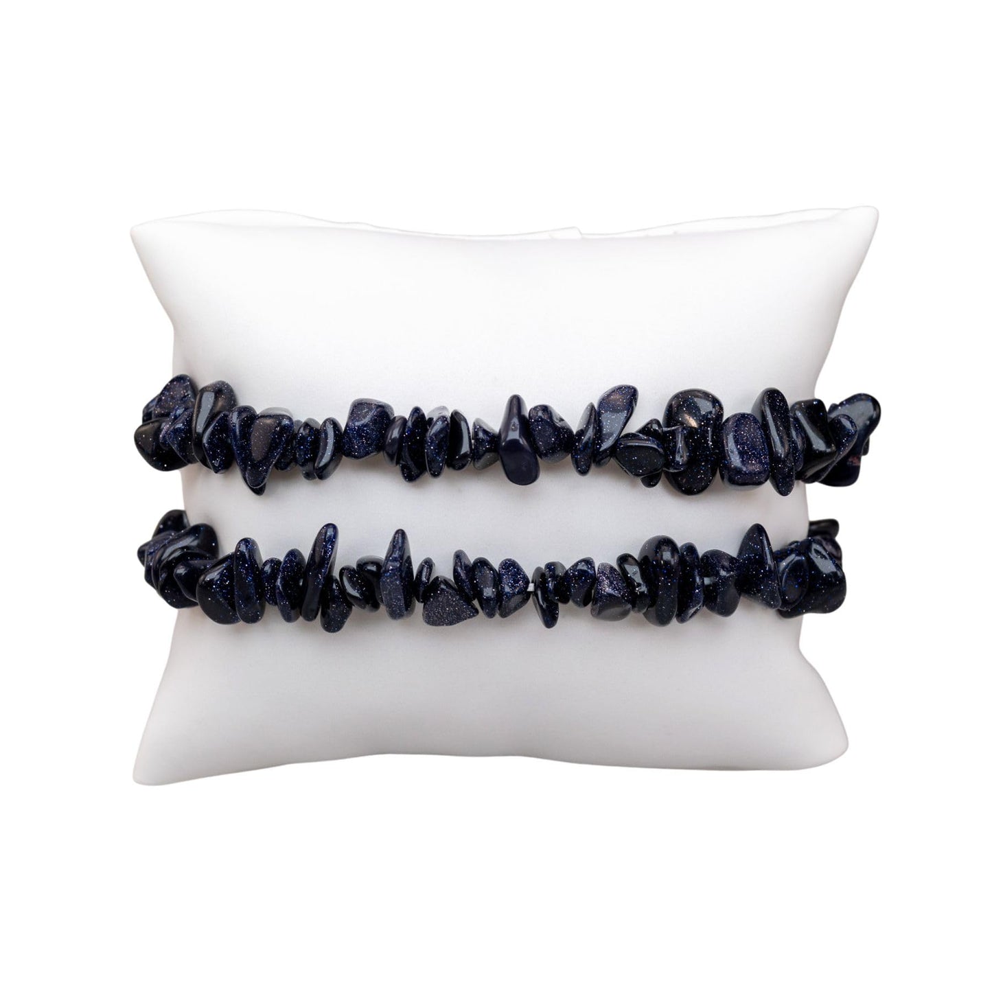 Natural Gemstone Bracelets, Chakra Crystal Healing Chip Stretch Bracelets, Gemstone Polished Irregular Crystals, Crystal Irregular Chips Beads Stretch Bracelets (Blue Goldstone)