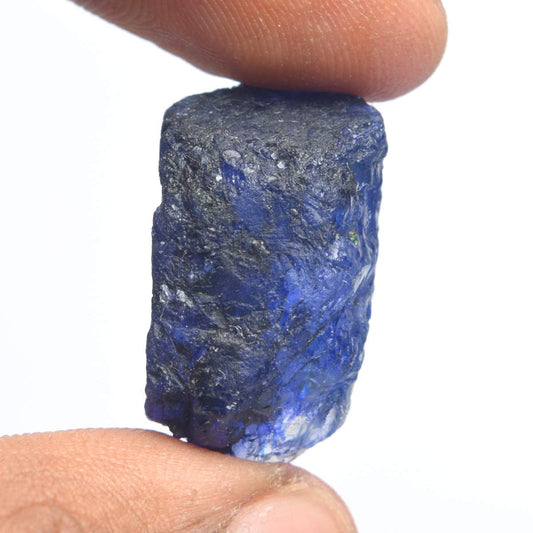 GEMHUB AAA++ Natural Certified Blue Sapphire 34.00 Carat Raw Healing Crystal for Charms Genuine Real Sapphire Gemstone for Jewelry