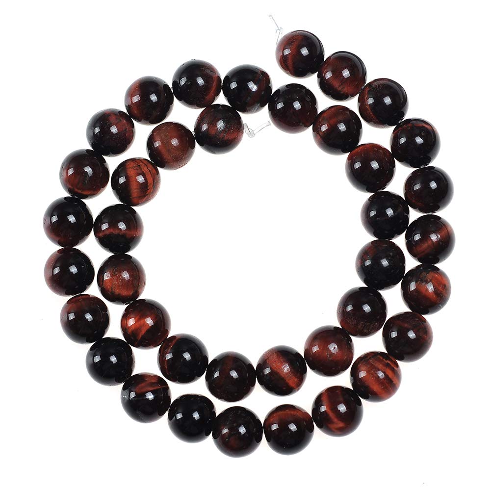 Natural Stone Beads 6mm Red Tiger Eye Gemstone Round Loose Beads Crystal Energy Stone Healing Power for Jewelry Making DIY,1 Strand 15"