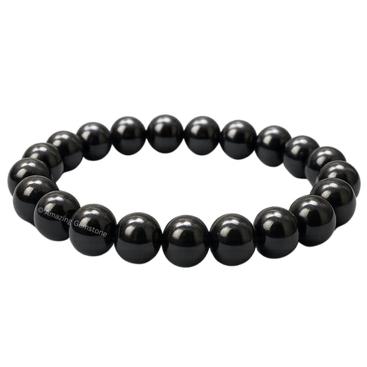 Amazing Gemstone Crystal Bracelet for Women Men's Gifts - Protection Healing Crystal Bracelet - 8mm Gemstone Beaded Stretchable Bracelet Pulseras Para Hombres Mujer Stocking Stuffers Mothers Day Gift (Black Tourmaline)