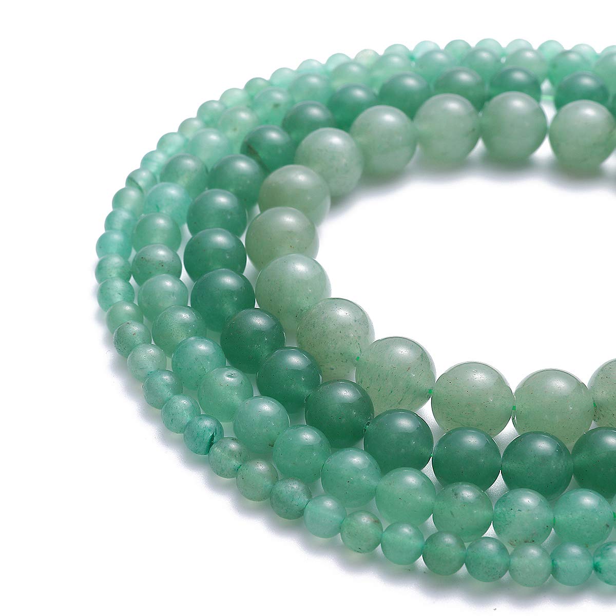 BEADIA Natural Green Aventurine Jade Stone Round Loose Semi Gemstone Beads for Jewelry Making 12MM 32PCS