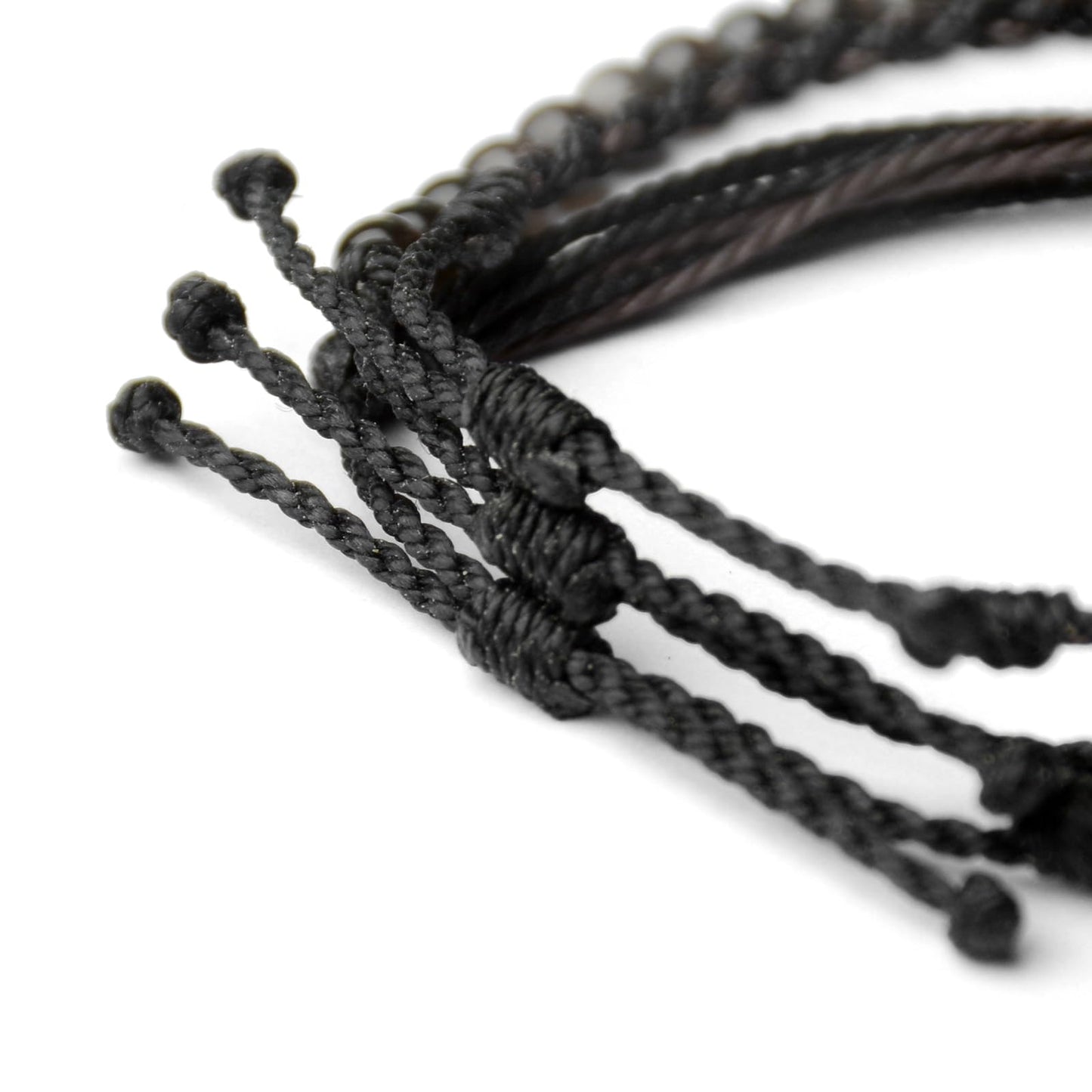 Handmade Natural Stone Beaded Healing Bracelet Gift for Men Adjustable Rope String Bracelet (Silver Sheen Obsidian, Adjustable)