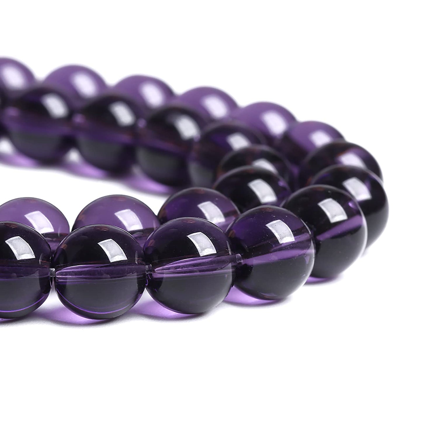 8MM 46PCS Purple Amethyst Glass Crystal Beads for Jewelry Making DIY Bracelet Necklace