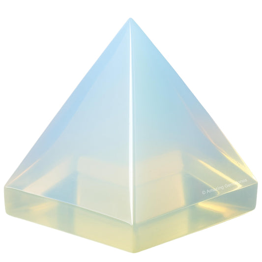 Amazing Gemstone Opalite Pyramid Crystal Healing Stones - 1.5" Great Pyramid Figurine of Stone Pyramid for Meditation, Reiki, Chakra Balancing and Crystal Pyramids Grid