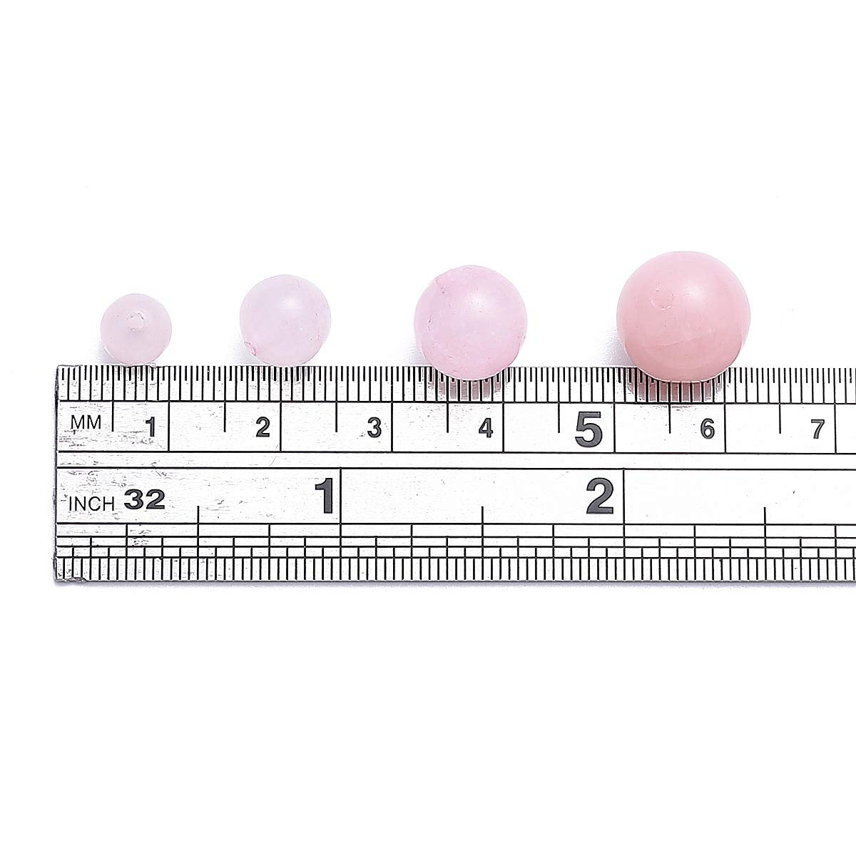 BEADIA Natural Rose Quartz Crystal Stone Round Loose Semi Gemstone Beads for Jewelry Making 6MM 61PCS