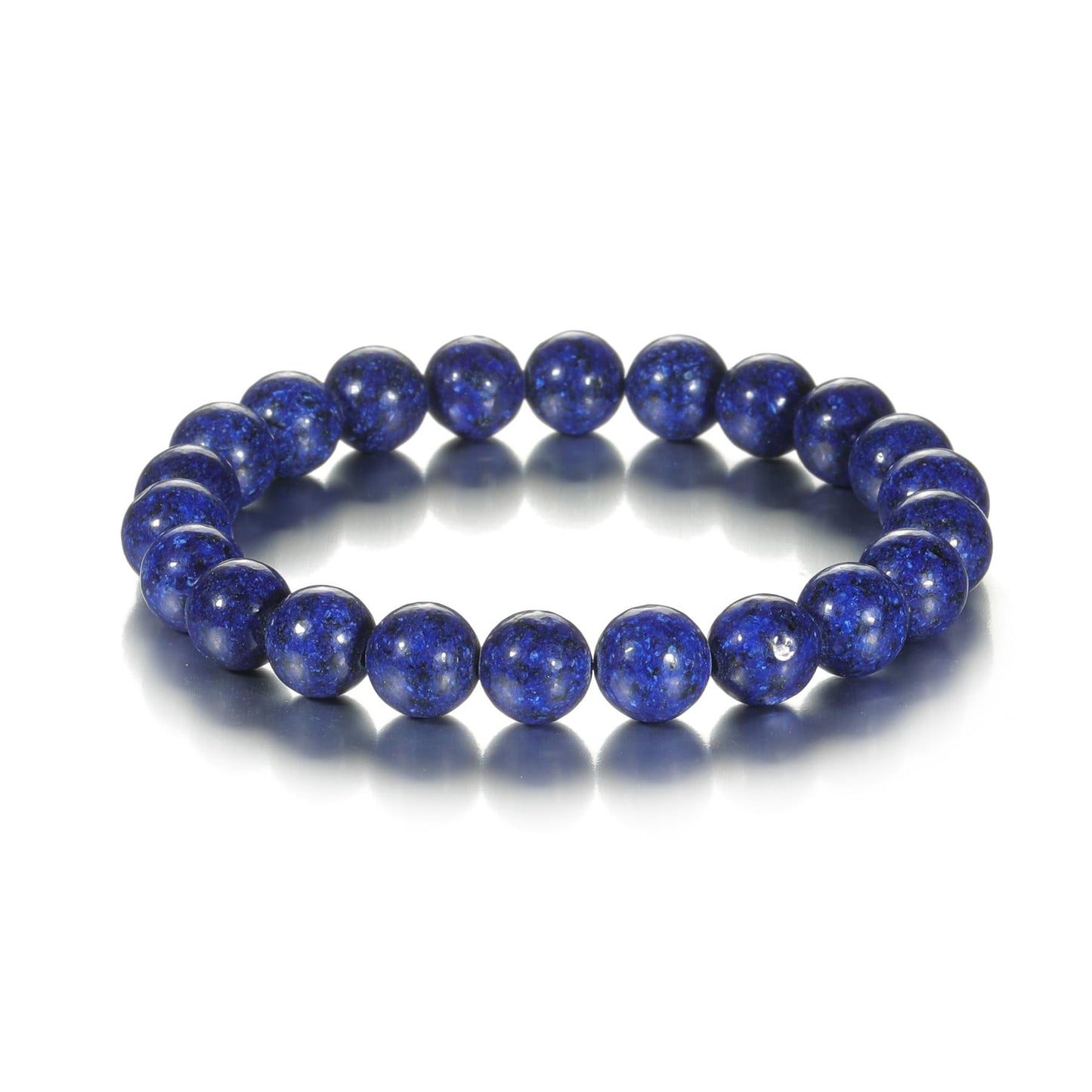 Udolfly Womens Crystal Beaded Bracelets for Women Men Protective Energy Bracelet Natural Gemstone Bead Bracelet 4mm Lapis