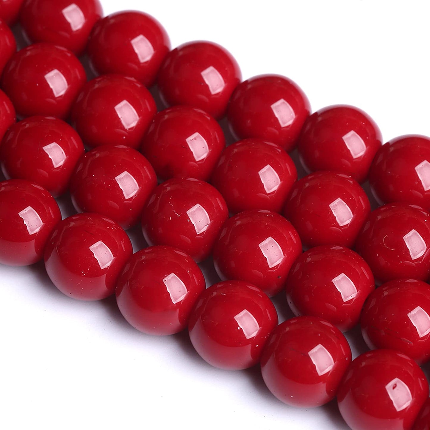 10MM 38PCS Dark Red Glass Crystal Loose Beads for Jewelry Making DIY Bracelet