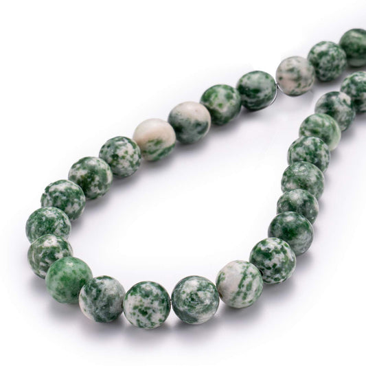 BEADIA Natural African Jade Stone Round Loose Semi Gemstone Beads for Jewelry Making 6MM 61PCS