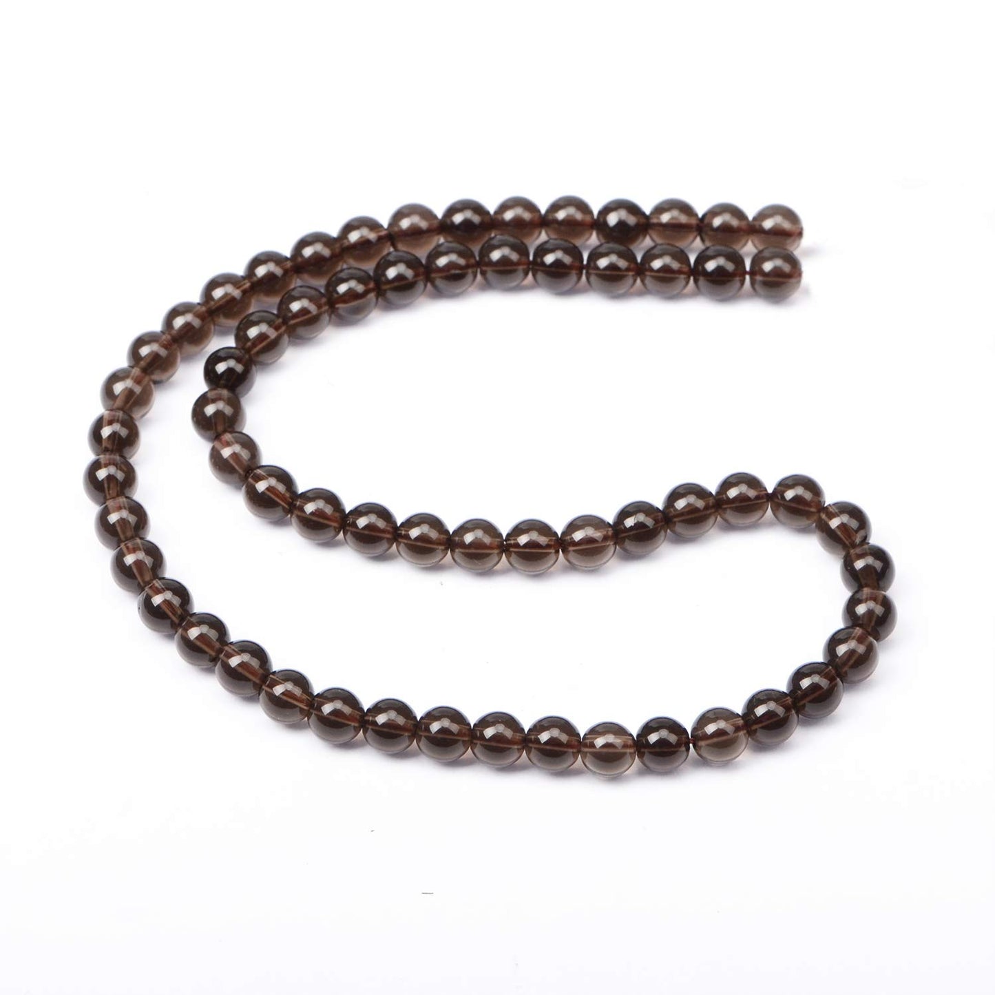 AD Beads Natural Gemstone Round Loose Beads 15" for Bracelet Necklace Earrings Jwelery Making Crafts DIY (4mm, Smoky Quartz)