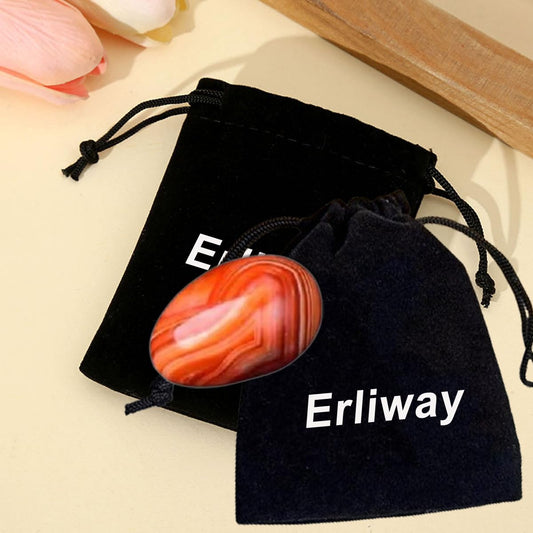 Erliway Carnelian Healing Crystal Stones, 1.25-2.0" Large Reiki Healing Gemstones Natural Tumbled Polished Stones for Energy Witchcraft Therapy Meditation
