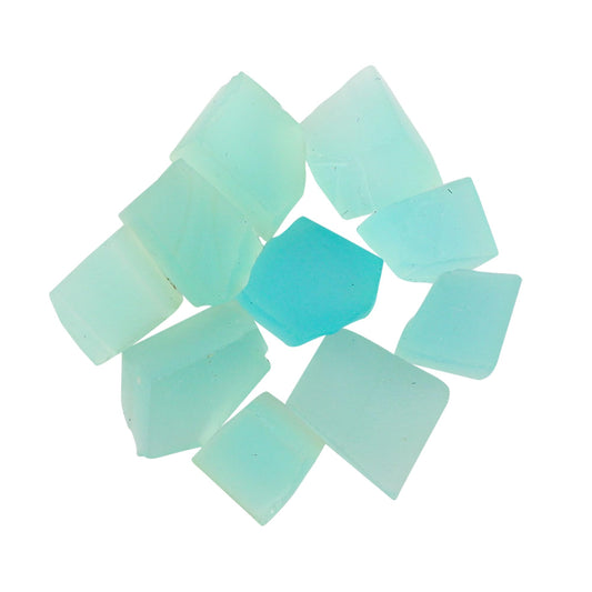 CRYSTALIS 10pcs Natural Blue-Chalcedony Raw Crystals, Loose Gemstone Wholesale Bulk Rough Jewelry Making Supply, Chakra And Healing Raw Stones, Wire Wrapping, DIY, Tumbling, Gem Collection, A+