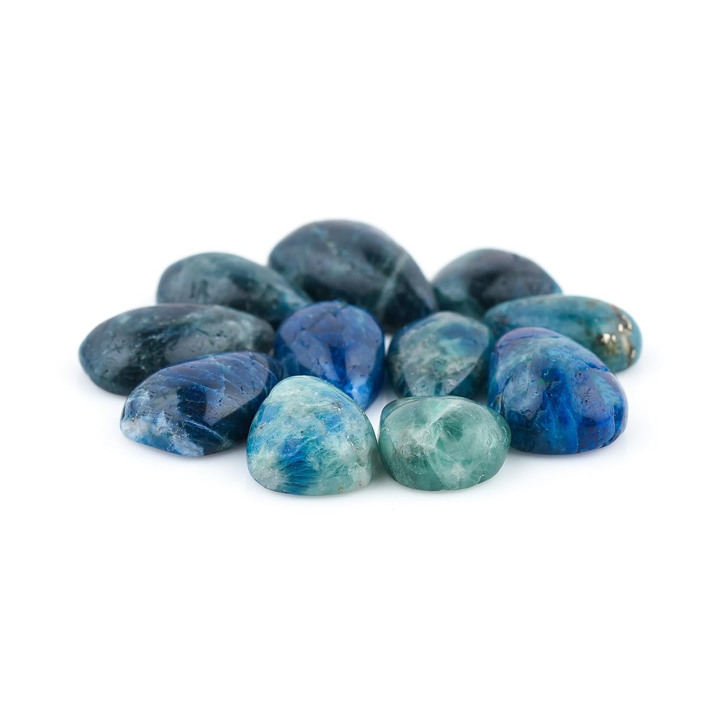 ColouredRocks (10 pcs. A++ COPPER AFGHANITE, Mix Shape, Natural Cabochon Crystals, Loose Gemstone, Wholesale Polished Supply, Jewelry Making, DIY Craft, Gem Collection (8-12 mm free size)