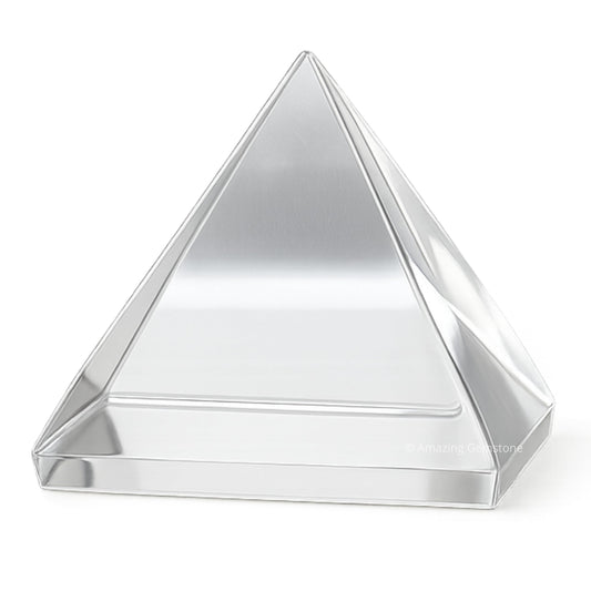 Amazing Gemstone Premium Clear Quartz Pyramid Crystal Healing Stones - 1" Great Pyramid Figurine of Natural Stone Pyramid for Meditation, Reiki, Chakra Balancing and Crystal Pyramids Grid