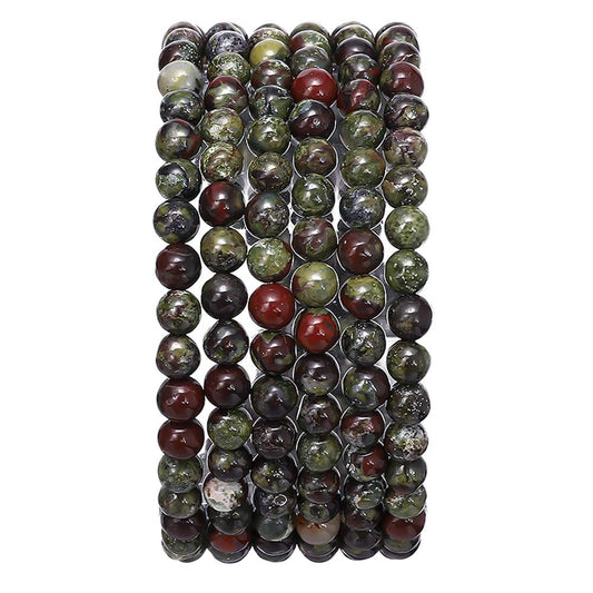 BEADIA Natural Dragon Blood Stone Round Loose Semi Gemstone Beads for Jewelry Making 4MM 38cm/Strand