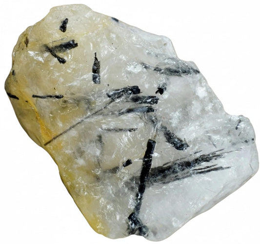 Large 1.25-2.0”Rutile Quartz Raw Crystal Stone | Natural Healing Gemstone with Golden Rutile Inclusions | Reiki, Chakra Balancing, Meditation & Energy Amplification | Raw Mineral Specimen