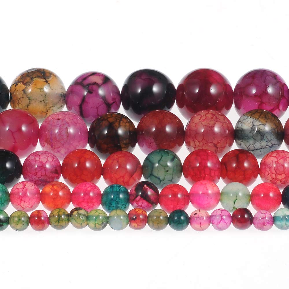 Stone Beads 10mm Multi-Color Tourmaline Gemstone Round Loose Beads Crystal Energy Stone Healing Power for Jewelry Making DIY,1 Strand 15"