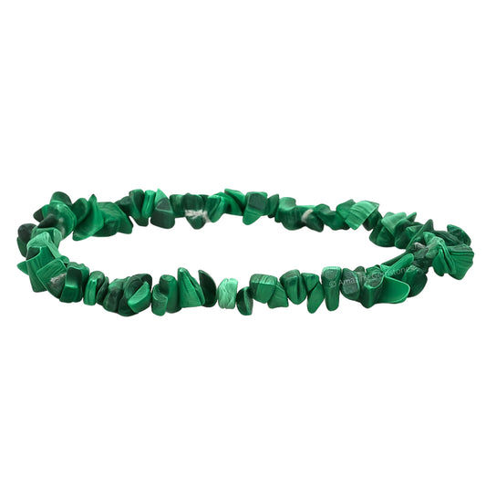 Amazing Gemstone Chips Bracelet (Malachite)