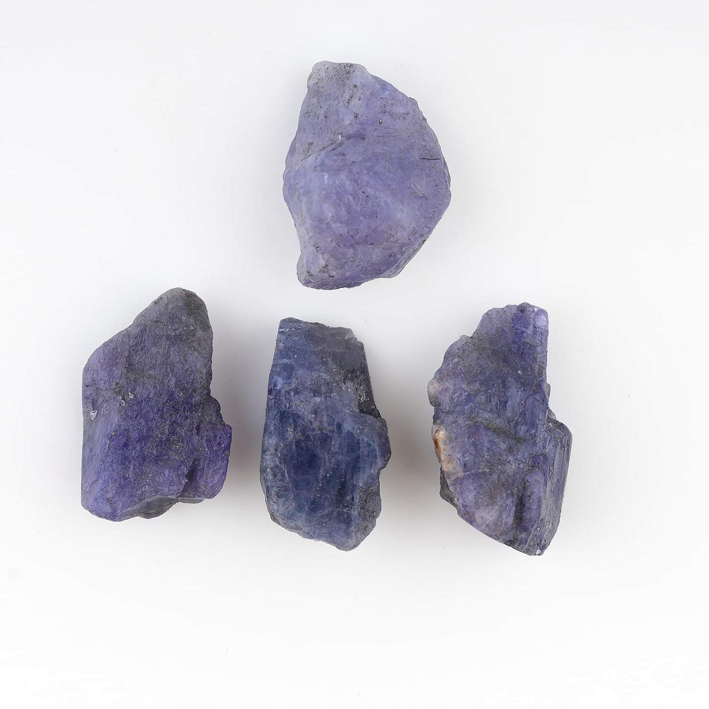 ColouredRocks 4 pcs. TANZANITE Crystals, Raw Stones, Rough Gemstones, Jewelry Making Supply, Cabbing, Polishing, Cutting, DIY, Crafts (100 carats.) (16-22 mm.)