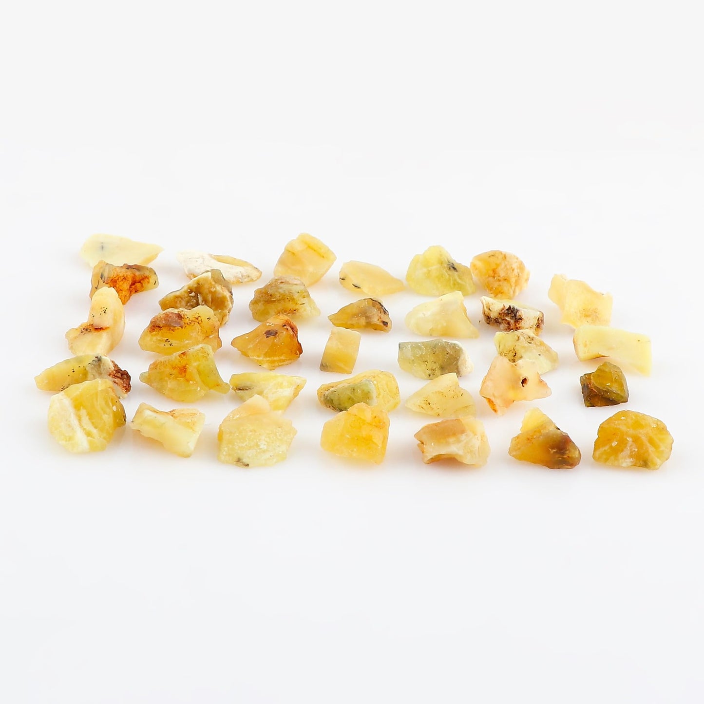 CRYSTALINES 100cts Wholesale Natural Raw Yellow Opal Gemstone, Untreated Rough Stone, Bulk Loose Supplies, Jewelry Making, Chakra Healing Crystals, Wire Wrapping, Gem Collection, 15-17pcs