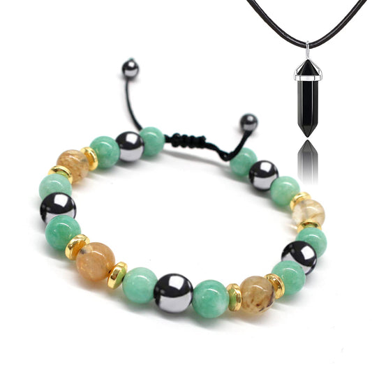 Money Attraction Bracelet - Citrine Crystal Women MenBracelets -Wealth Prosperity Abundance Stone Bead Bracelet, Entrepreneur Business Luck Beaded Bracelets,Spiritual Mood Energy Cute Protection Stretch Bracelet,Health Good Luck Feng Shui Bracelets For Wo
